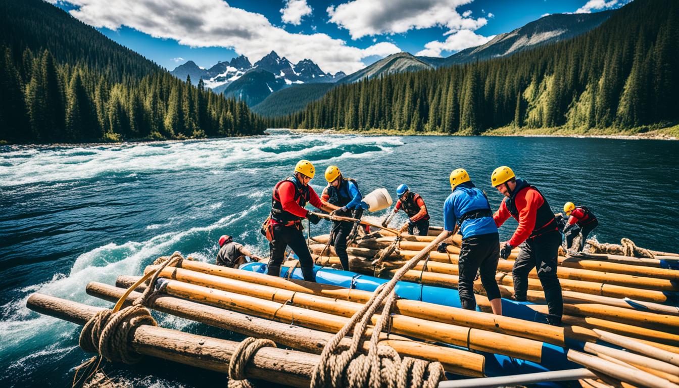 Building a survival raft