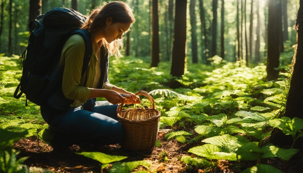 Foraging for wild medicinal plants