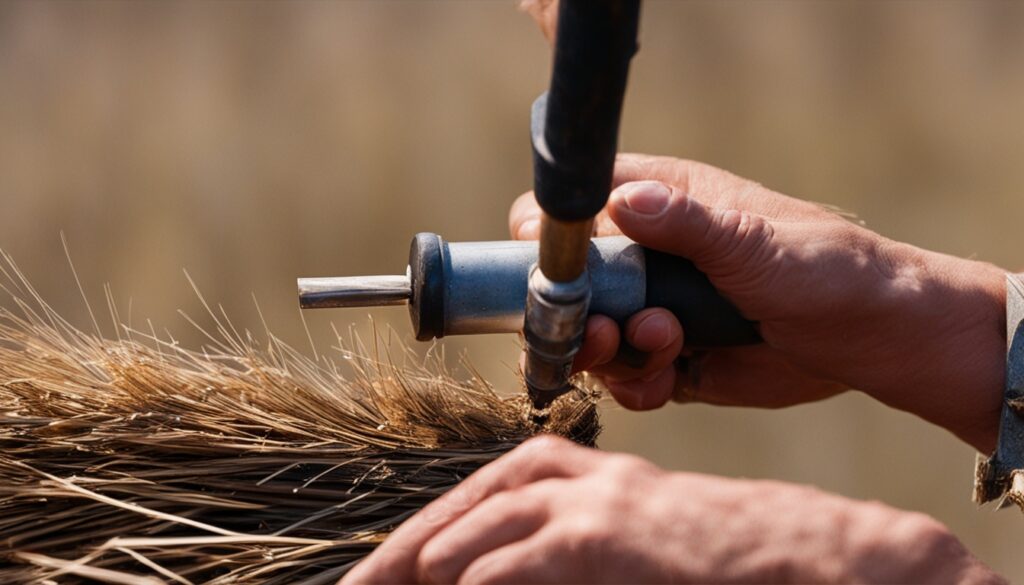 Hand drill fire starting process