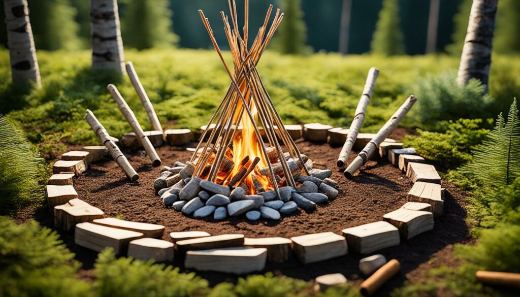 teepee fire lay