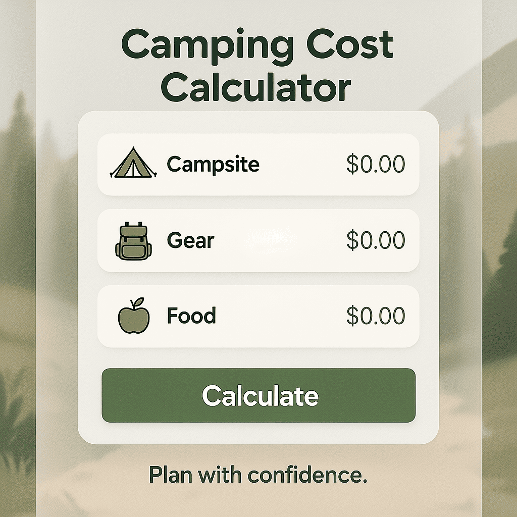 Camping Cost Calculator